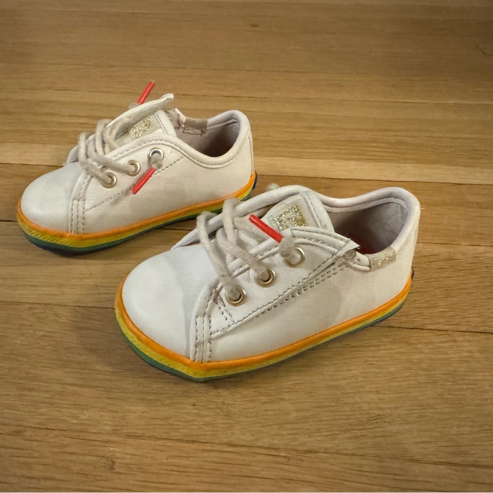 Keds Kids White Leather Baby Sneakers 3